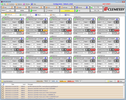 Main panel Load software