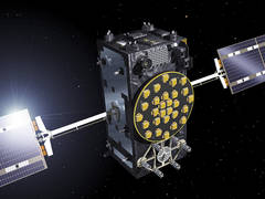 Artist’s view of a Galileo FOC satellite Credit ESA–J. Huart, 2014