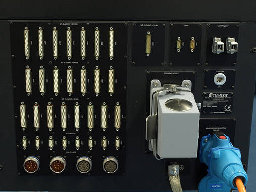 PCDU simulator connectors panel