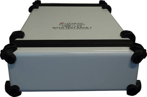 Self standing portable auto test rack, totally closed