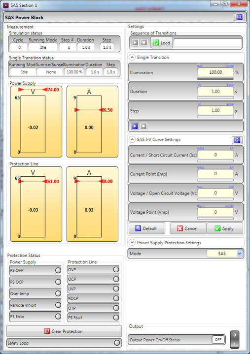 Solar Array Simulator power block configuration