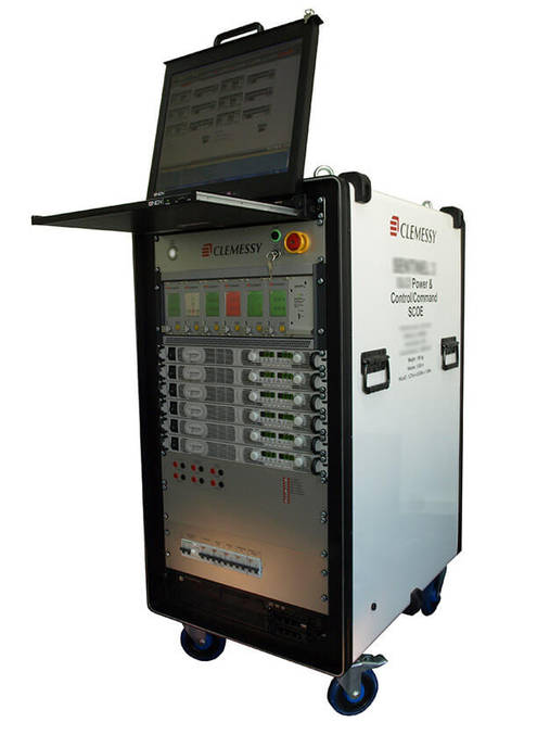Launch Power SCOE (Special Check Out Equipment) with contriool and command SCOE embedded in mini racks