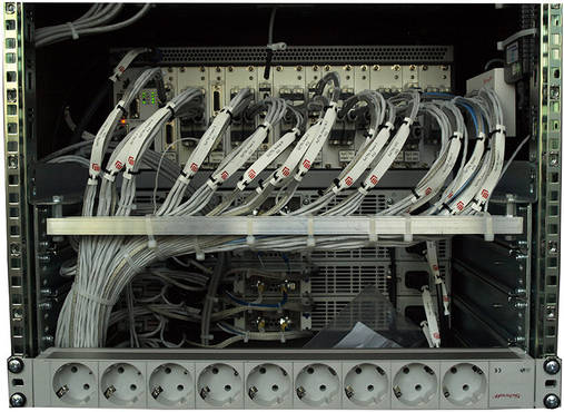 Cables connected to SyCTRL chassis, other point of view